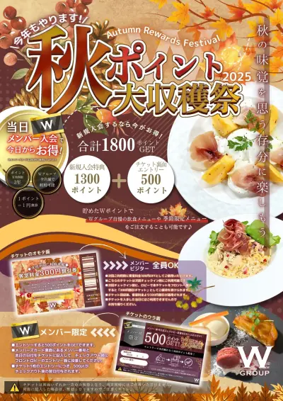 秋のポイント大収穫祭