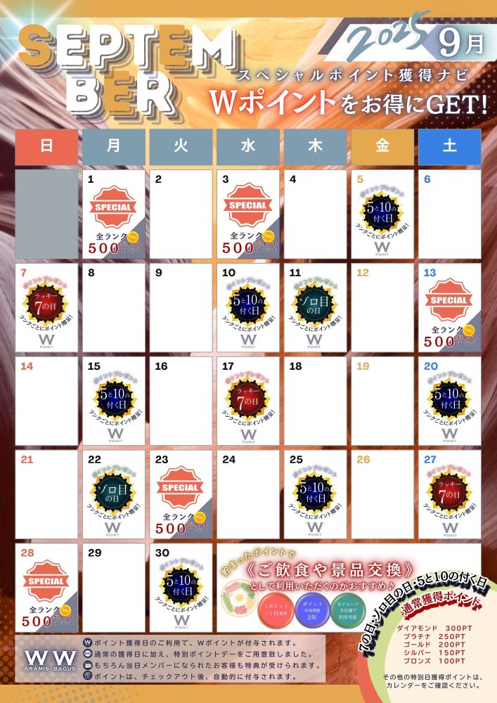 9月アラミス・バグース