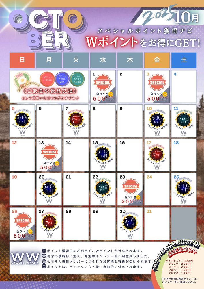 10月アラミス・バグース
