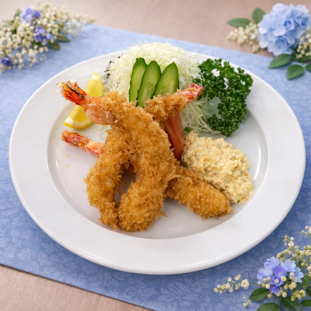 極太の大海老フライ