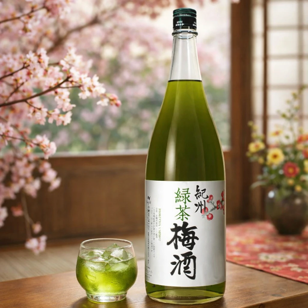 緑茶梅酒
