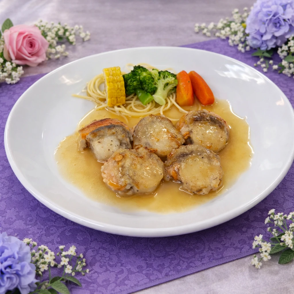 帆立貝のムニエル