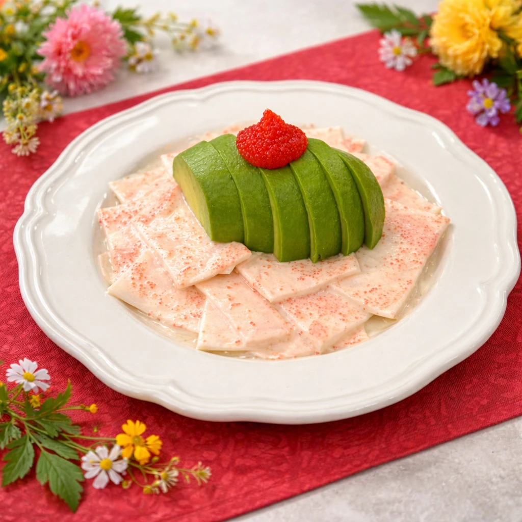 アボカドと大根の明太子和え