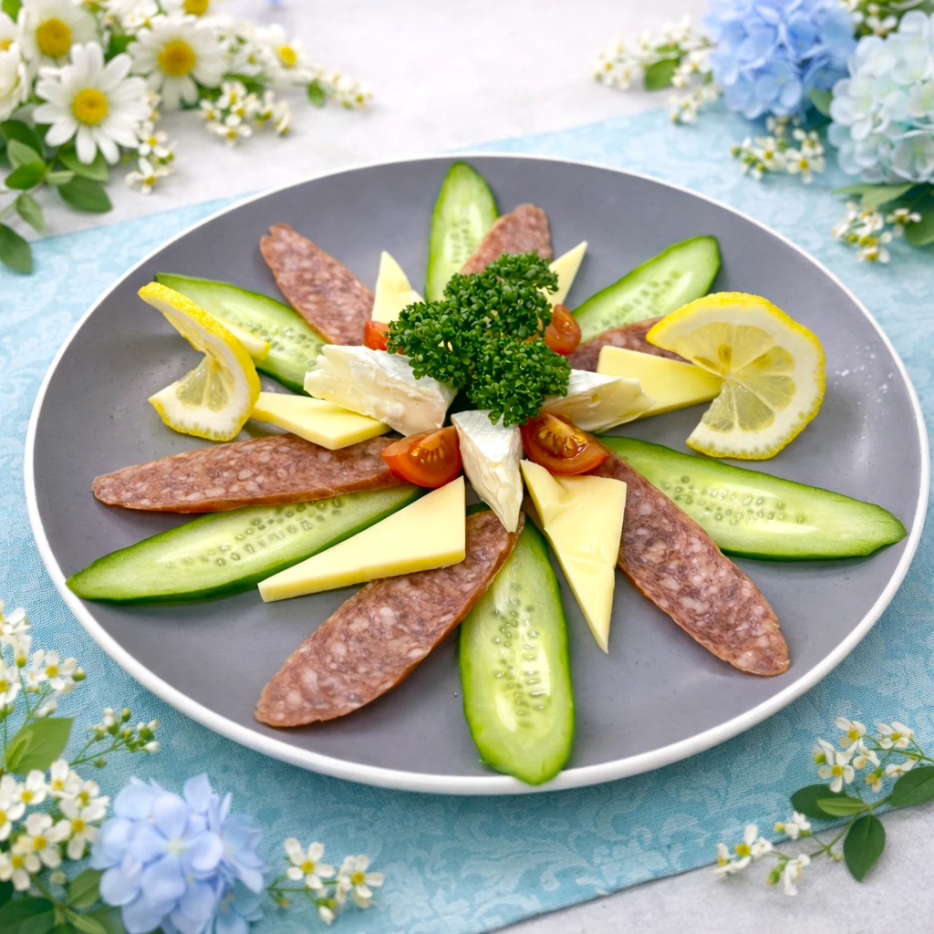 チーズとサラミのオードブル