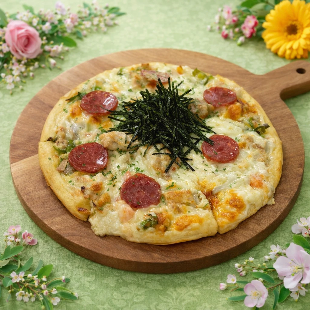 挽肉・鶏肉・サラミのミート３種ピザ