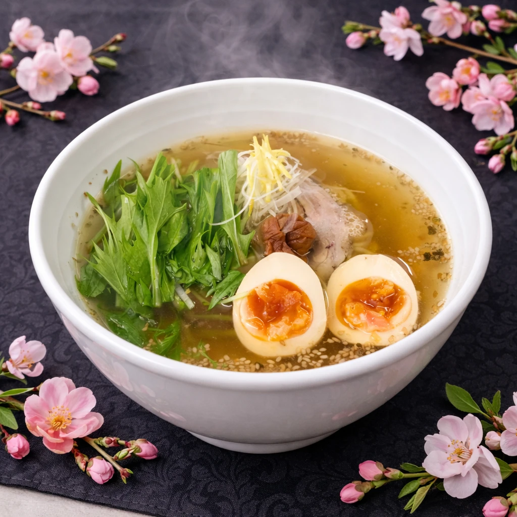 特製梅塩ラーメン柚子風味ローストポーク