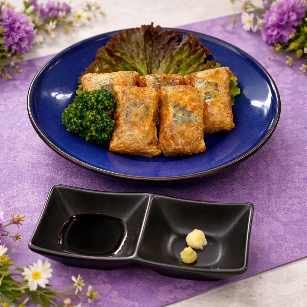 山芋と海老の湯葉包み