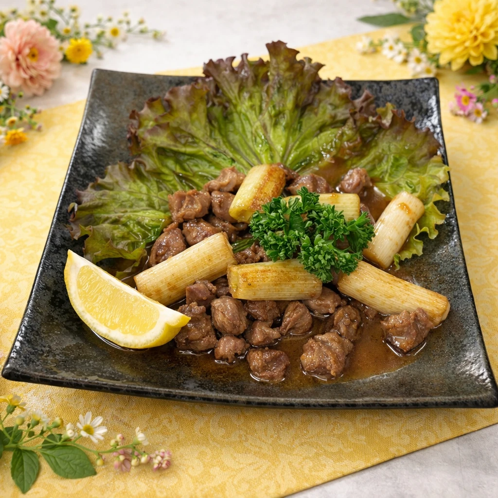 やみつき！新鮮砂肝と長ネギ