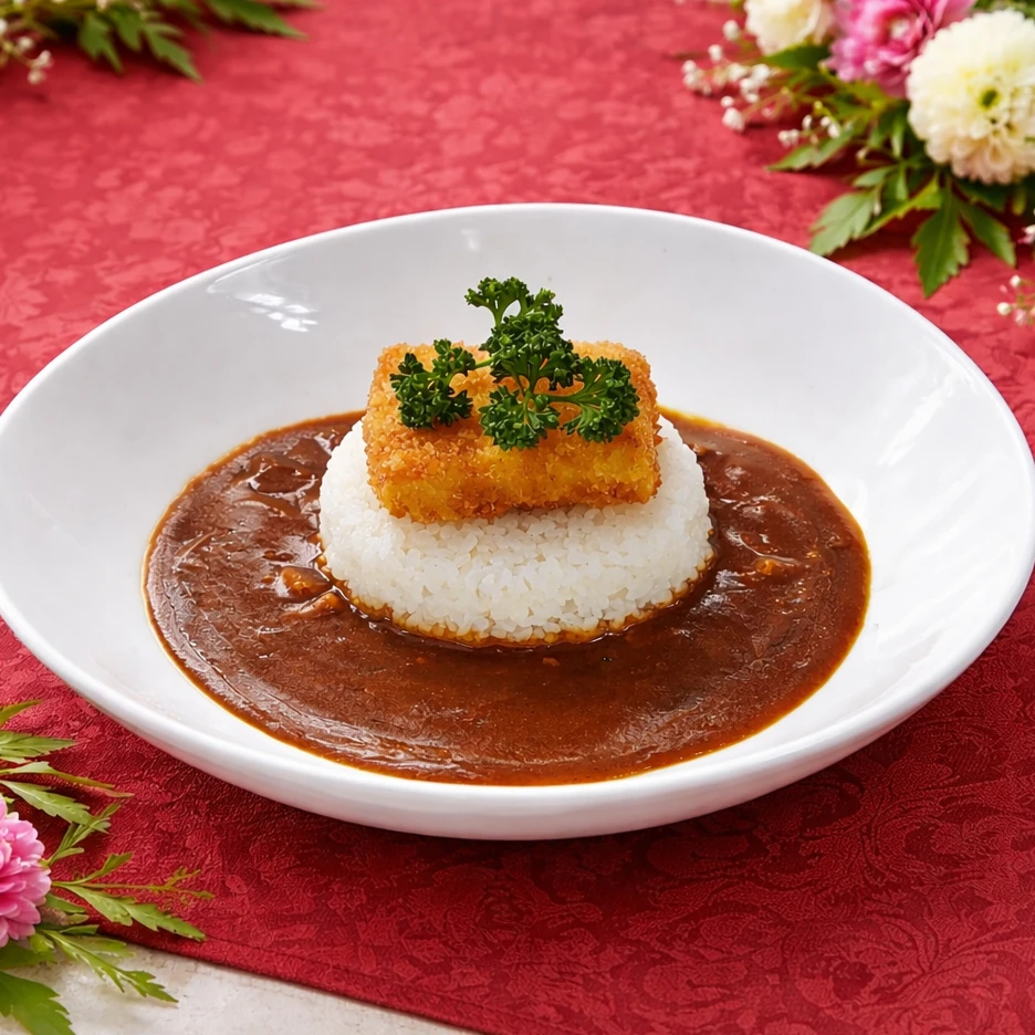 白身魚のフライカレー