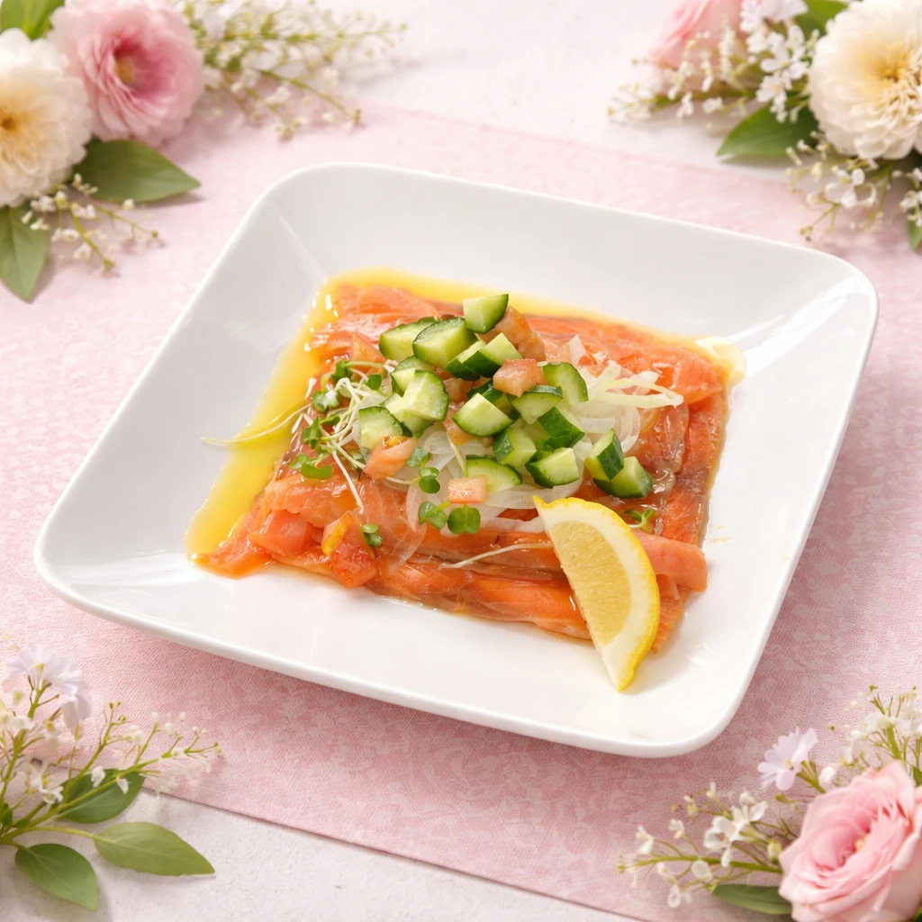北欧サーモンのプロヴァンス風マリネ