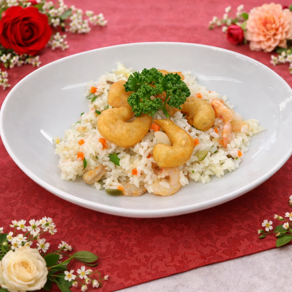 海老ピラフ フリッター添え