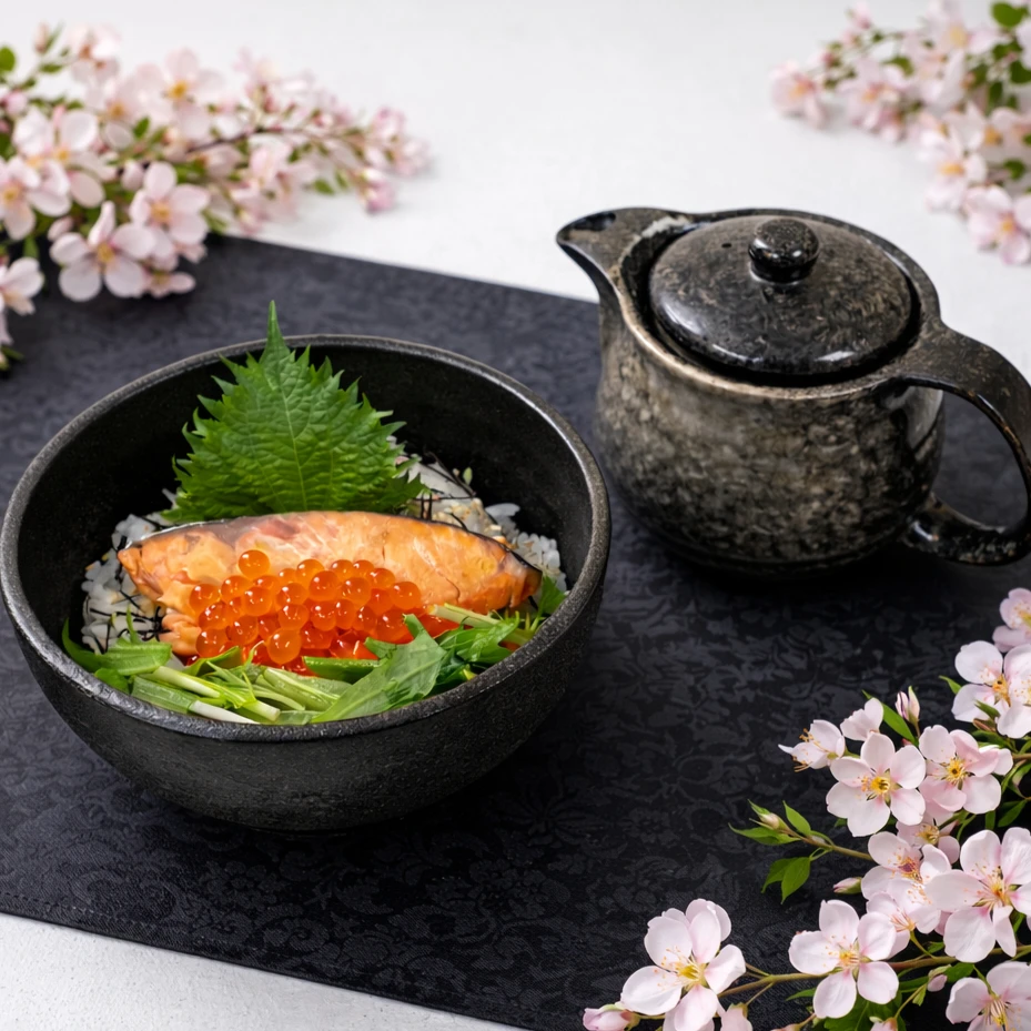 厳選イクラと焼き鮭の親子茶漬け