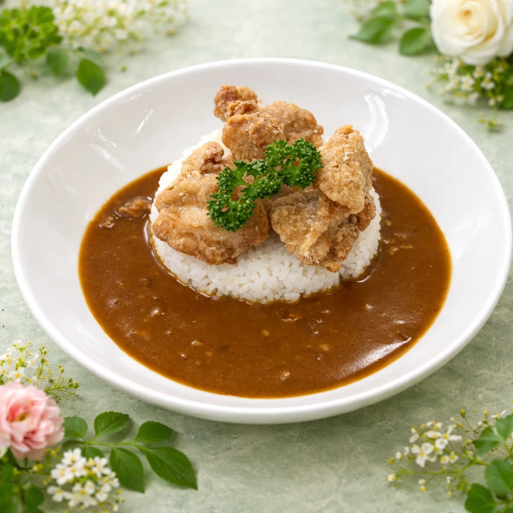 若鶏の唐揚げカレー