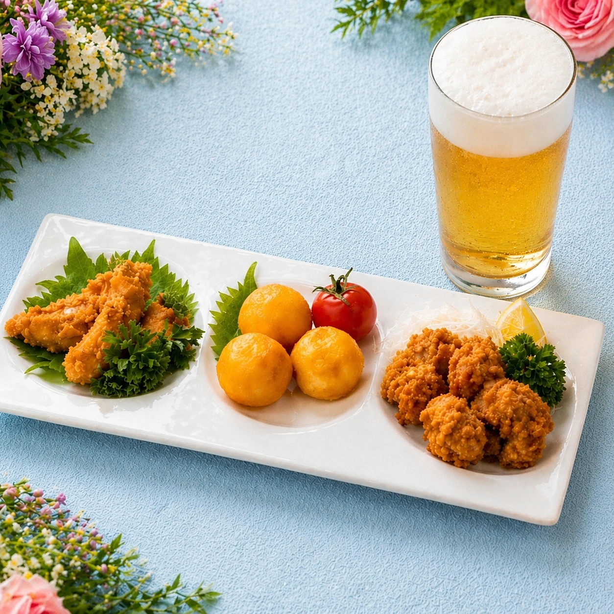 おつまみ3種盛ビールセット