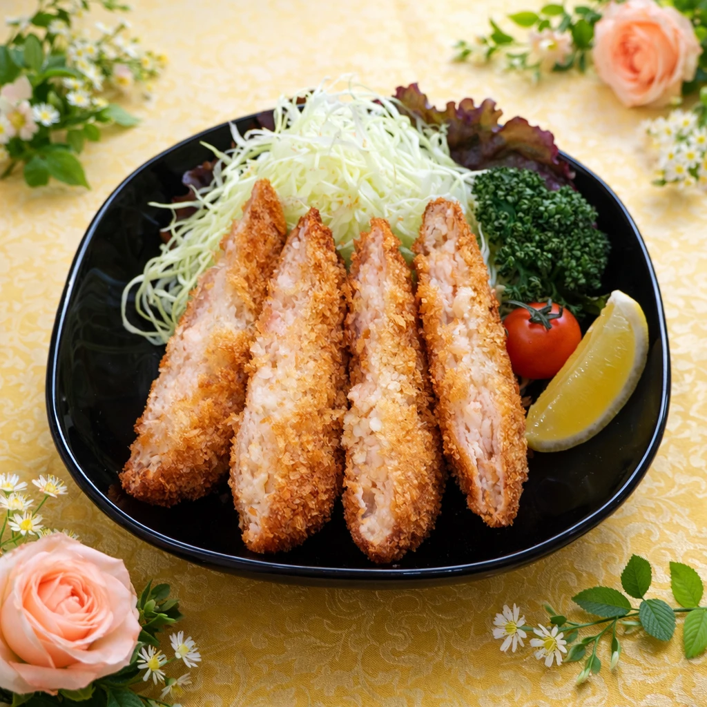エビカツと2種のソース添え
